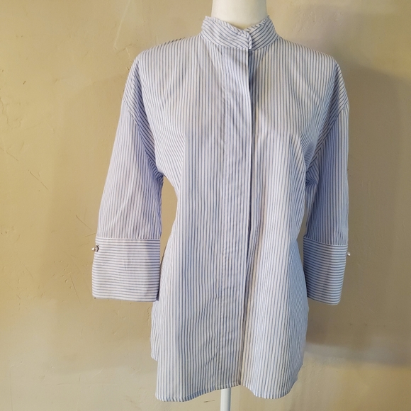 Who What Wear Tops - NWT Who What Wear Anchor Stripe Tunic Blouse